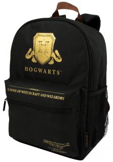Batoh Harry Potter: Štít Bradavic (objem 14 litrů|26 x 38 x 14 cm) černý polyester