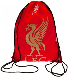 Batoh pytlík se šňůrkami Liverpool FC: L.F.C. (44 x 33 cm) červený polyester