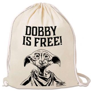 Bavlněnný gym bag - vak se šňůrkami Harry Potter: Dobby Is Free! (35 x 44 cm) bavlna