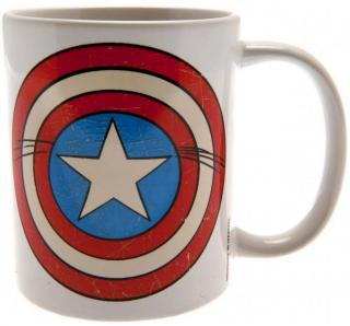 Bílý keramický hrnek Marvel|Captain America: Shield|Štít (objem 315 ml)