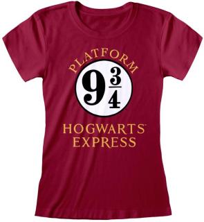 Dámské tričko Harry Potter: Hogwarts Express - vlak do Bradavic (M) červené bavlna Velikost oblečení: 2XL