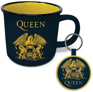 Dárkový set Queen: Crest hrnek-přívěsek (objem hrnku 315 ml)
