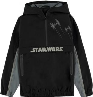 Dětská mikina s kapucí Star Wars|Hvězdné války: Logo  černý polyester Velikost oblečení: 134-140 cm