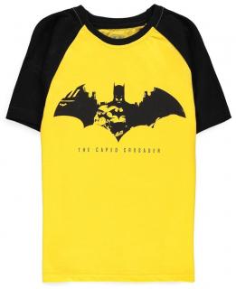 Dětské tričko DC Comics|Batman: Caped Crusader  žlutá bavlna Velikost oblečení: 122-128 cm