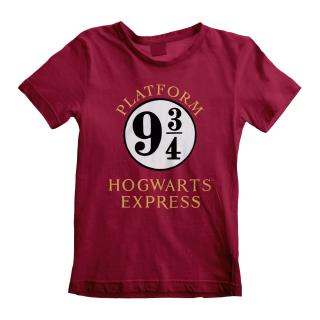 Dětské tričko Harry Potter: Bradavický Express - Hogwarts Express  vínová bavlna Velikost oblečení: 7-8 let