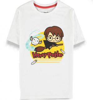 Dětské tričko Harry Potter: Chibi Harry (134-140 cm) bílá bavlna Velikost oblečení: 110-116 cm