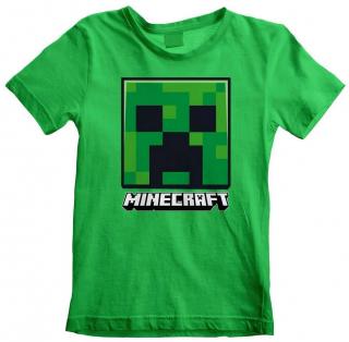 Dětské tričko Minecraft: Creeper Face (9-11 let) zelená bavlna Velikost oblečení: 12-13 let