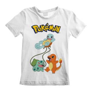 Dětské tričko Pokémon: Original Trio (12-13 let) bílá bavlna Velikost oblečení: 5-6 let