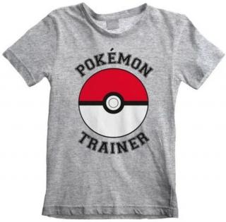 Dětské tričko Pokémon: Trainer  šedé bavlna Velikost oblečení: 5-6 let