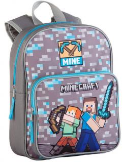 Dětský batoh Minecraft: Warriors (objem 6 litrů|24 x 30 x 8 cm) šedá tkanina