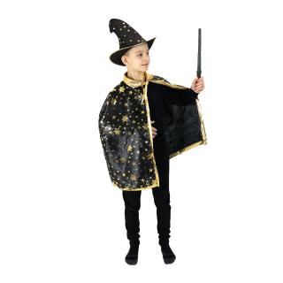 Dětský kouzelnický plášť černý (104-140)