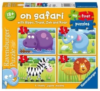 Moje první puzzle Na safari 2/3/4/5 dílků