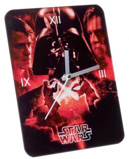 Nástěnné hodiny Star Wars|Hvězdné války: Darth Vader (18 x 24 cm) černé sklo