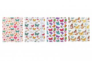 Notes 10,5x14,5cm, 80 listů motýl