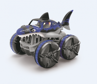 Obojživelné auto žralok modré
