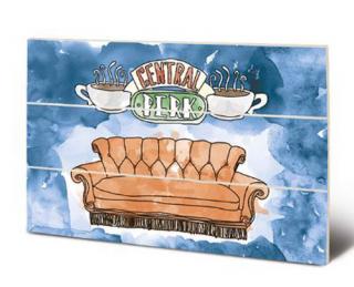 Obraz - malba na dřevě Friends|Přátelé: Central Perk Sofa (20 cm x 29,5 cm)