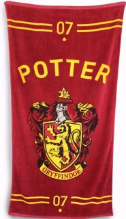 Osuška - ručník Harry Potter: Quidditch (75 x 150 cm) červený