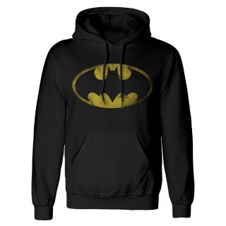 Pánská mikina DC Comics|Batman: Distressed Jumbo Logo (S) černá bavlna polyester Velikost oblečení: L