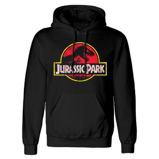 Pánská mikina Jurassic Park|Jurský Park: Classic Logo  černá bavlna polyester Velikost oblečení: XL