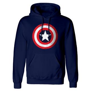 Pánská mikina Marvel: Captain America Shield  černá bavlna polyester Velikost oblečení: L