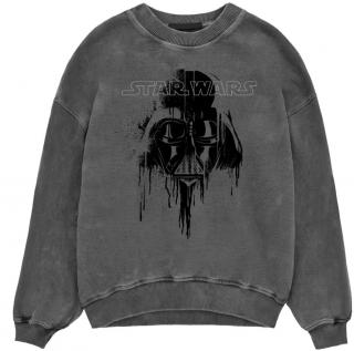Pánská mikina Star Wars|Hvězdné války: Dripping Darth Vader  šedá bavlna polyester Velikost oblečení: M