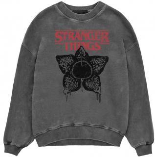 Pánská mikina Stranger Things: Horror Silohouette  šedá bavlna polyester Velikost oblečení: L