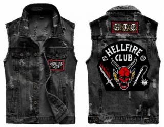 Pánská vesta Stranger Things: Hellfire Club  černá bavlna Velikost oblečení: L