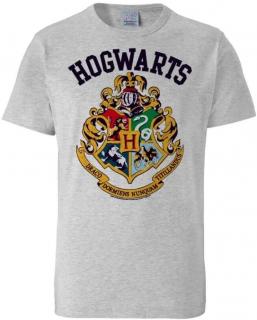 Pánské easy fit tričko Harry Potter: Hogwarts  šedé bavlna Velikost oblečení: L