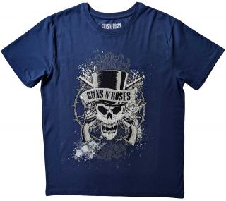 Pánské tričko Guns N' Roses: Faded Skull  modrá bavlna Velikost oblečení: 2XL