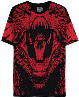 Pánské tričko House of the Dragon|Rod draka: Hlava draka  černá bavlna Velikost oblečení: XL