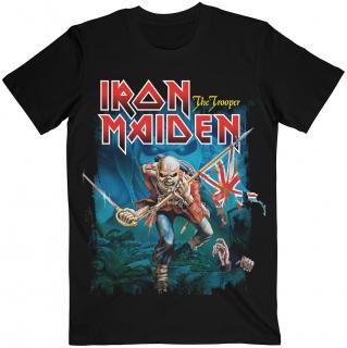 Pánské tričko Iron Maiden: Trooper Eddie Large Eyes  černá bavlna Velikost oblečení: L