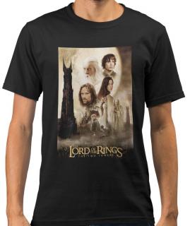 Pánské tričko Lord Of The Rings|Pán prstenů: The Two Towers  černá bavlna Velikost oblečení: S