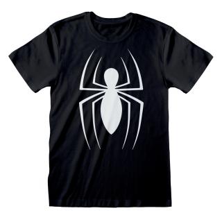 Pánské tričko Marvel Comics|Spiderman: Classic Logo  černé bavlna Velikost oblečení: L