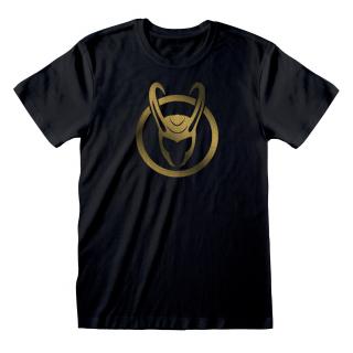 Pánské tričko Marvel|Loki: Icon Gold (S) černá bavlna Velikost oblečení: XL