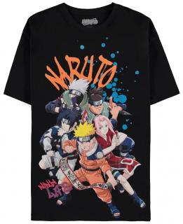 Pánské tričko Naruto: Team  černá bavlna Velikost oblečení: M