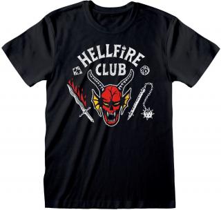 Pánské tričko Netflix|Stranger Things: Klub Hellfire (L) černá bavlna Velikost oblečení: 2XL