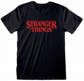 Pánské tričko Netflix|Stranger Things: Logo Black (XL) černá bavlna Velikost oblečení: XL
