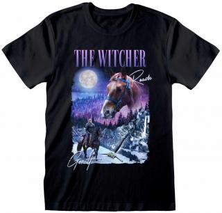 Pánské tričko Netflix|The Witcher|Zaklínač: Roach Homage  černá bavlna Velikost oblečení: M