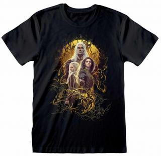 Pánské tričko Netflix|The Witcher|Zaklínač: Trio Poster  černá bavlna Velikost oblečení: 2XL