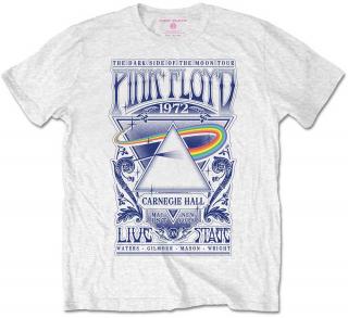 Pánské tričko Pink Floyd: Carnegie Hall Poster  bílá bavlna Velikost oblečení: 2XL