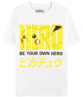 Pánské tričko Pokémon: Be Your Own Hero  bílá bavlna Velikost oblečení: S
