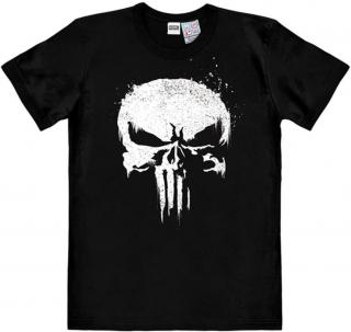 Pánské tričko Punisher: TV Skull Marvel Comics  černá bavlna Velikost oblečení: S