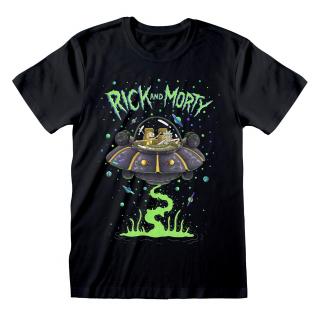 Pánské tričko Rick And Morty: Space Cruiser  černé bavlna Velikost oblečení: L