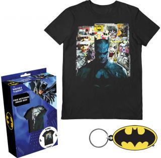Pánské tričko s přívěskem DC Comics|Batman: Shadows  černá bavlna Velikost oblečení: L