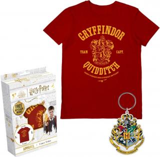 Pánské tričko s přívěskem Harry Potter: Nebelvír  červená bavlna Velikost oblečení: S