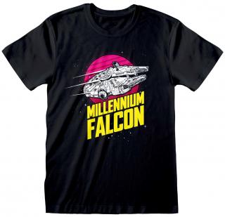 Pánské tričko Star Wars|Hvězdné Války: Millenium Falcon Circle  černé bavlna Velikost oblečení: M