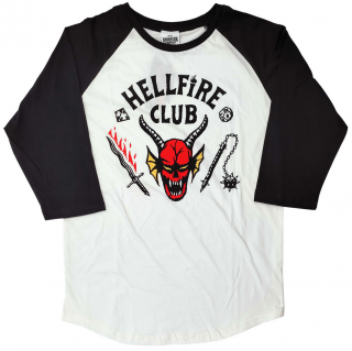 Pánské tričko Stranger Things: Hellfire Club Crest  bílá bavlna Velikost oblečení: 2XL