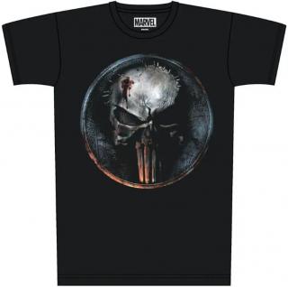 Pánské tričko The Punisher: Chromová lebka (XL) černá bavlna Velikost oblečení: XL