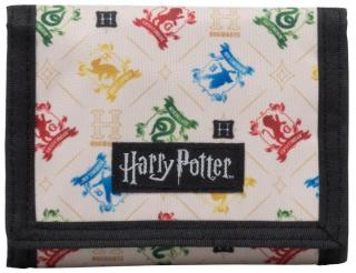 Peněženka rozkládací Harry Potter: Znaky Bradavických kolejí (12 x 10 x 2 cm)