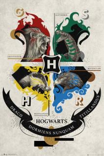 Plakát Harry Potter: Animal Crest (61 x 91,5 cm)